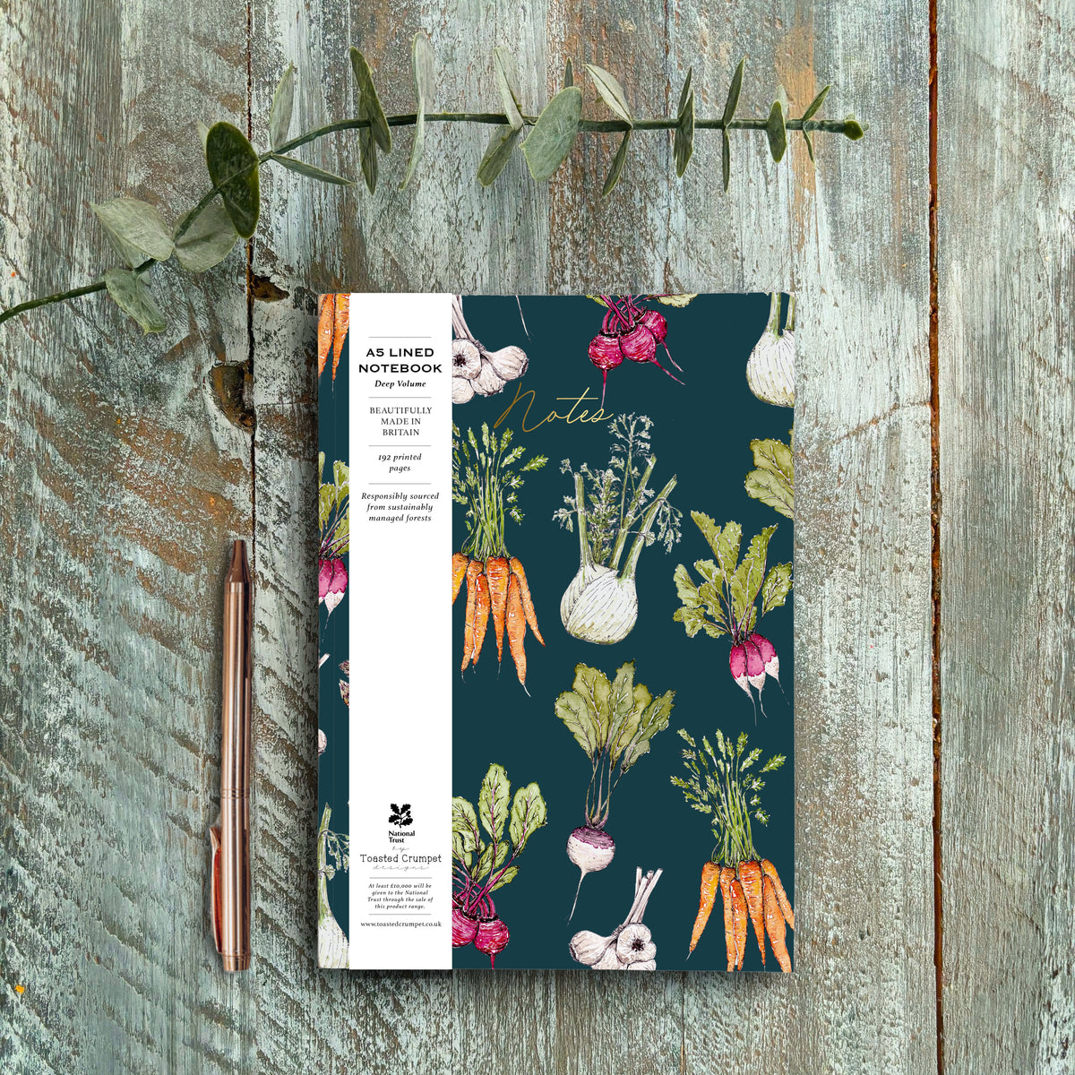 The Kitchen Garden (Noir) A5 Chunky Notebook – Toasted Crumpet
